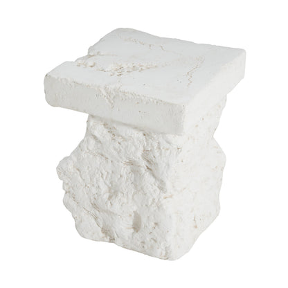 Talia Outdoor Patio Modern Artistry MGO Side Table, White