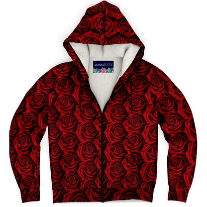 Moody Roses Premium Sherpa Lined Zip Hoodie