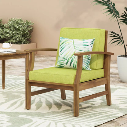 Perla Contemporary Club Chair with Water-Resistant Cushion