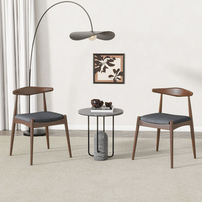 Dining Chairs With Ergonomic Backrest & Comfort Cushions (Set of 2)