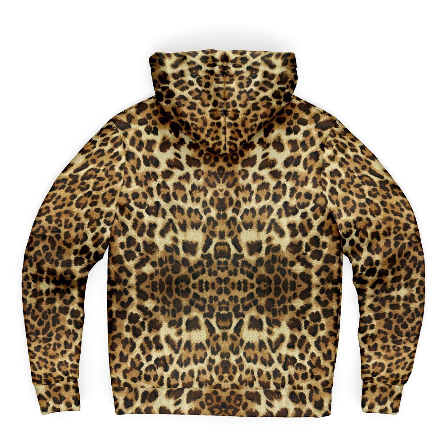 Leopard Print Premium Sherpa Lined Zip Hoodie