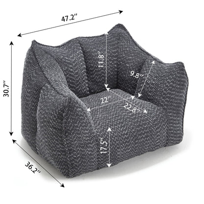 Comfortable Chenille Sofa Chairs With Highly Resilient Foam