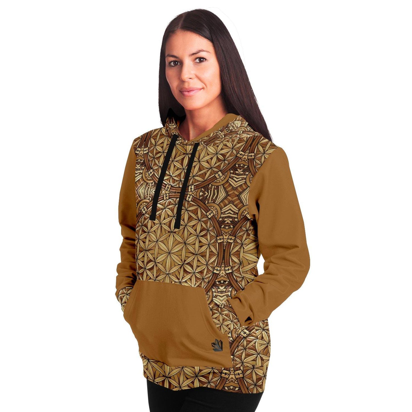 GOLDEN FLOWER OF LIFE PREMIUM PULLOVER HOODIE