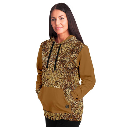 GOLDEN FLOWER OF LIFE PREMIUM PULLOVER HOODIE