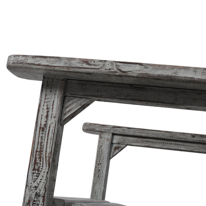 Wooden Oversized Porch Rocker Chair With Wide Seat and Tall Backrest