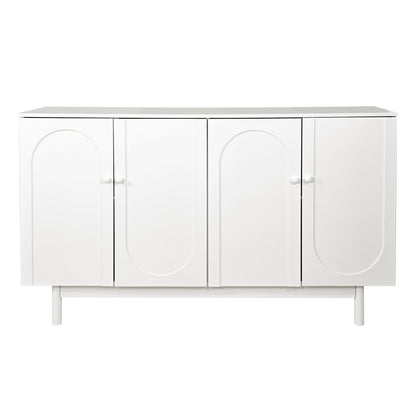 4 Door Storage Cabinet For Living Room - White