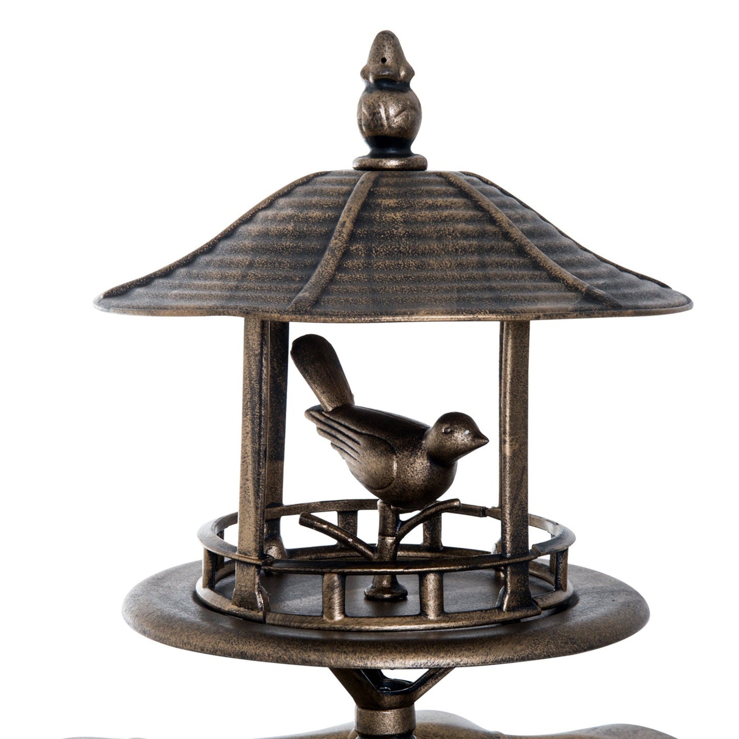 Outsunny 3-in-1 Garden Bird Bath Bowl Pedestal with Bird Feeder and Planter