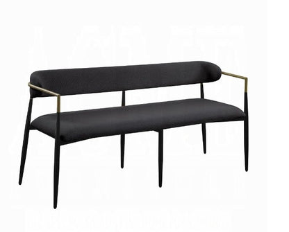 Jaramillo Chenille Bench Black