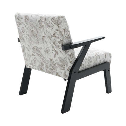 Mid-Century Modern Lounge Armchair - Seat Cushion (Beige + Grey)