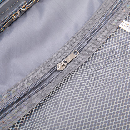 4-Piece PP Spinner Wheel Luggage Set with Cosmetic Case, Light Gray