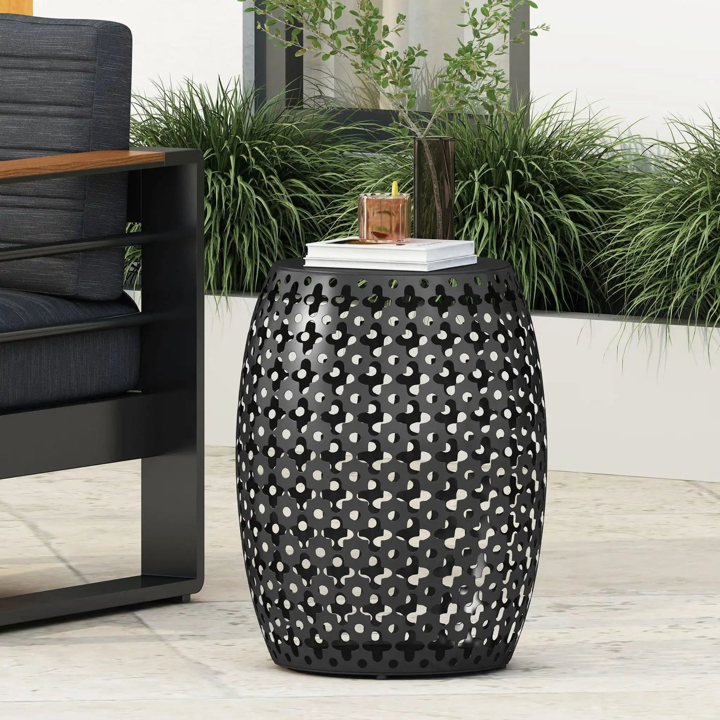 Modern Design Metal End Table Large