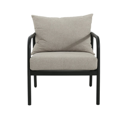 Leora Modern Minimalist Round Tube Sofa Chair with Cushions