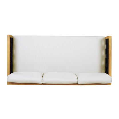 Three-Seater Outdoor Daybed - Acacia Wood Teak Finish Frame