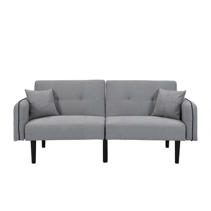 Modern Folding Ottoman Sofa Bed With Stereo System - Gray