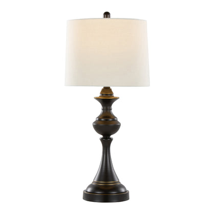 Montgomery 29" Contemporary Metal Table Lamp Set of 2 in Oil Rubbed Bronze