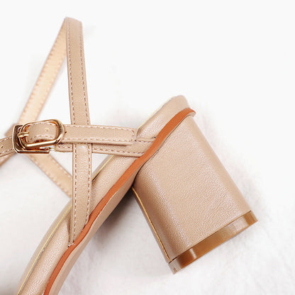 Fuhao 2020 Women's High Heel Sandals with Ankle Strap