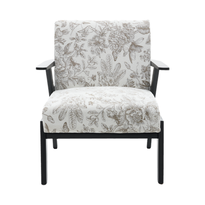 Mid-Century Modern Lounge Armchair - Seat Cushion (Beige + Grey)