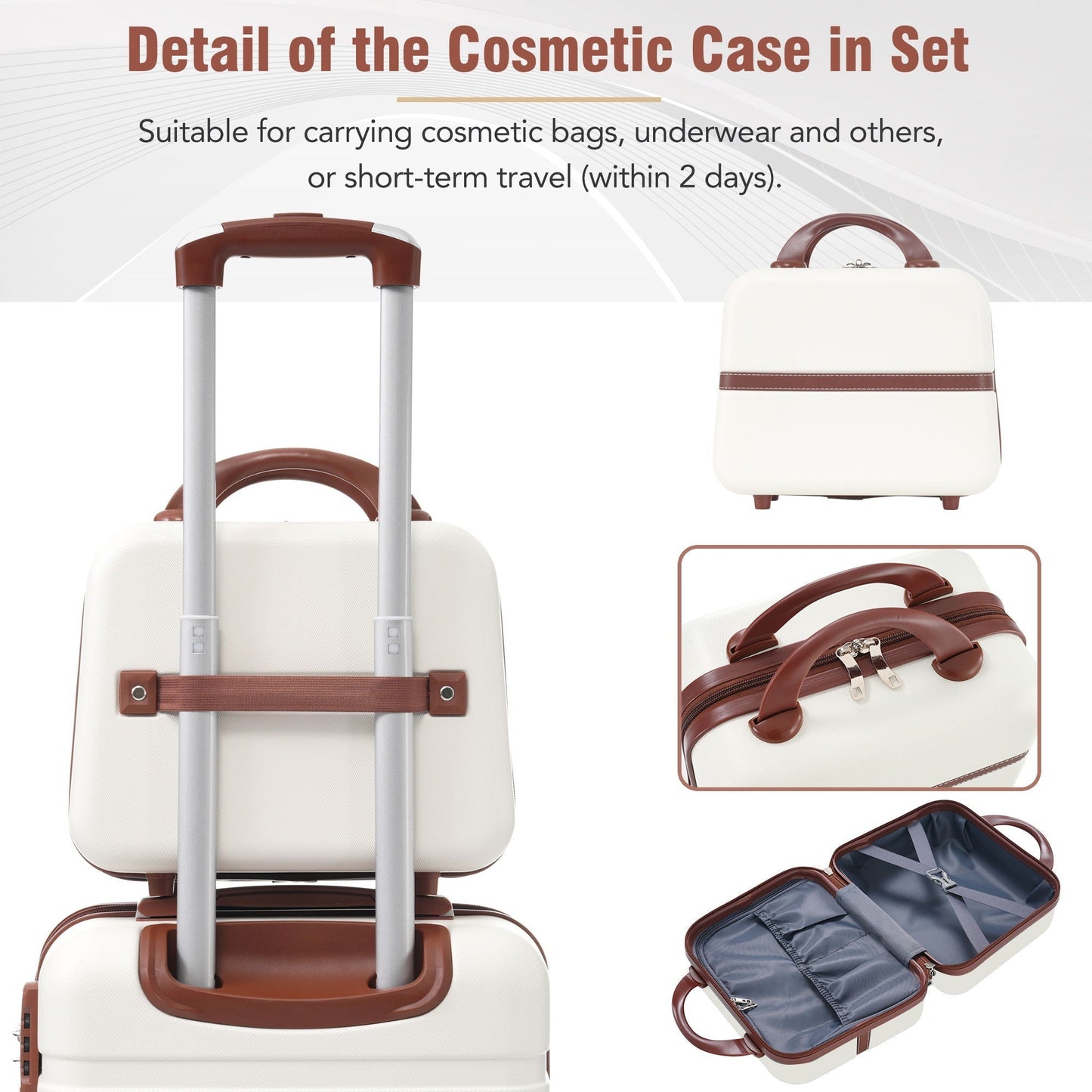 Hardshell Luggage Sets 4 Pieces 20" / 24" / 28" and Cosmetic Case