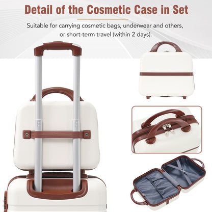 Hardshell Luggage Sets 4 Pieces 20" / 24" / 28" and Cosmetic Case