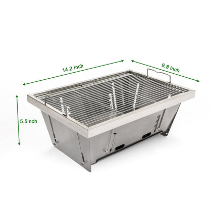Folded Portable BBQ Outdoor Charcoal Barbecue Set