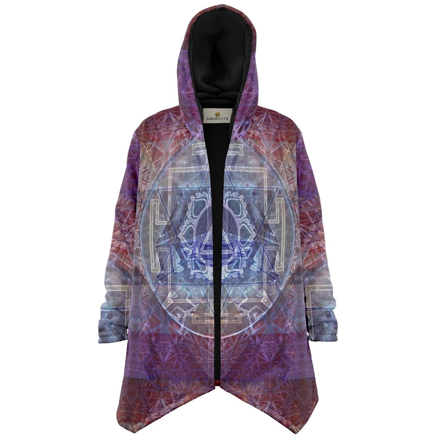 Sacred Violet Cuddle Cloak | Unisex Minky Sherpa Lined Hooded Coat | Women and Mens Festival Coat | Mountain Fashion