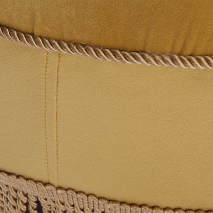 Yolanda 24" Round Upholstered Accent Ottoman