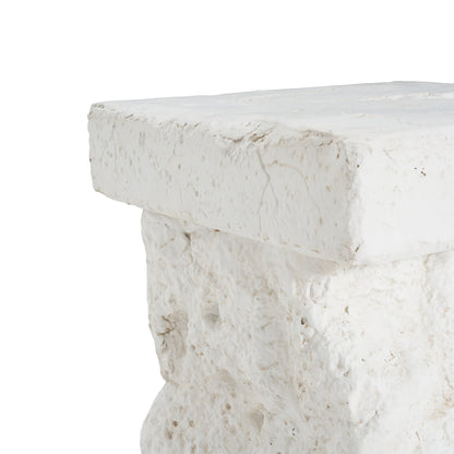 Talia Outdoor Patio Modern Artistry MGO Side Table, White