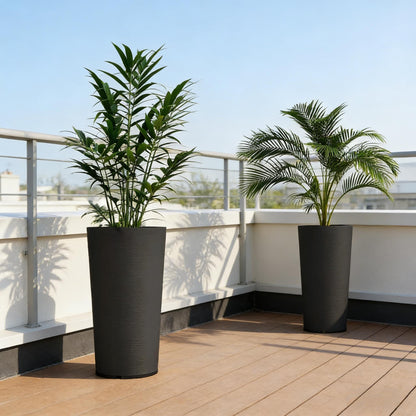 Set of 2 Stackable Large Flower Pots