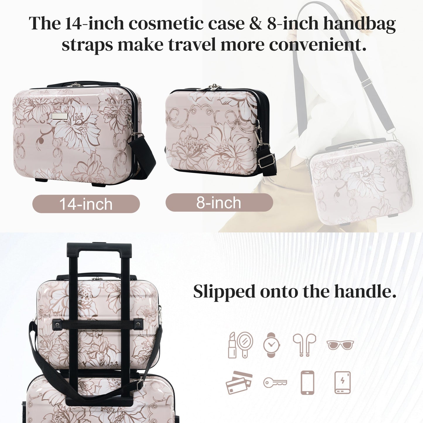 GigaTech 5-Piece PC+ABS Hardside Luggage Set