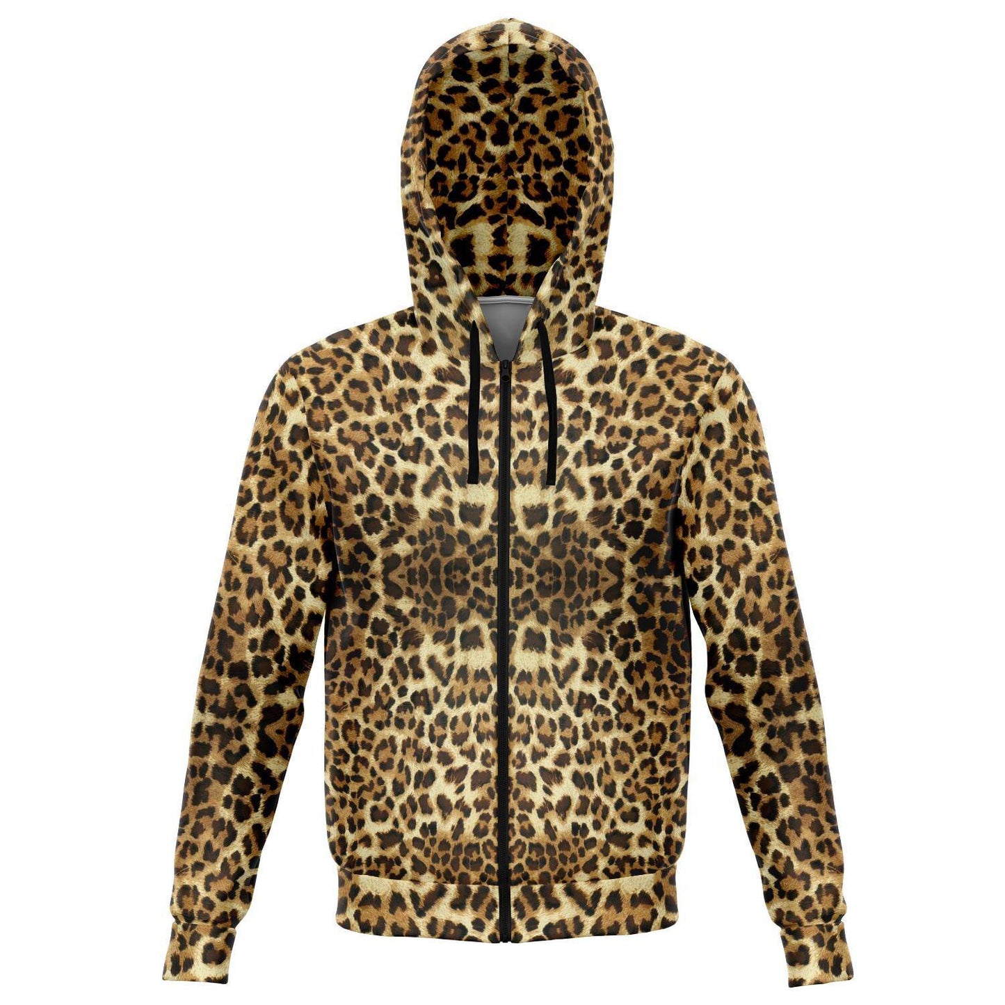 LEOPARD PRINT PREMIUM ZIP UP HOODIE