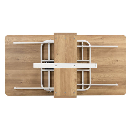 TOPMAX Modern Compact 63-inch 5-Piece Extendable Dining Table Set