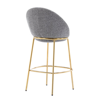 Celano Indoor Metal Upholstered Barstool Set of 2