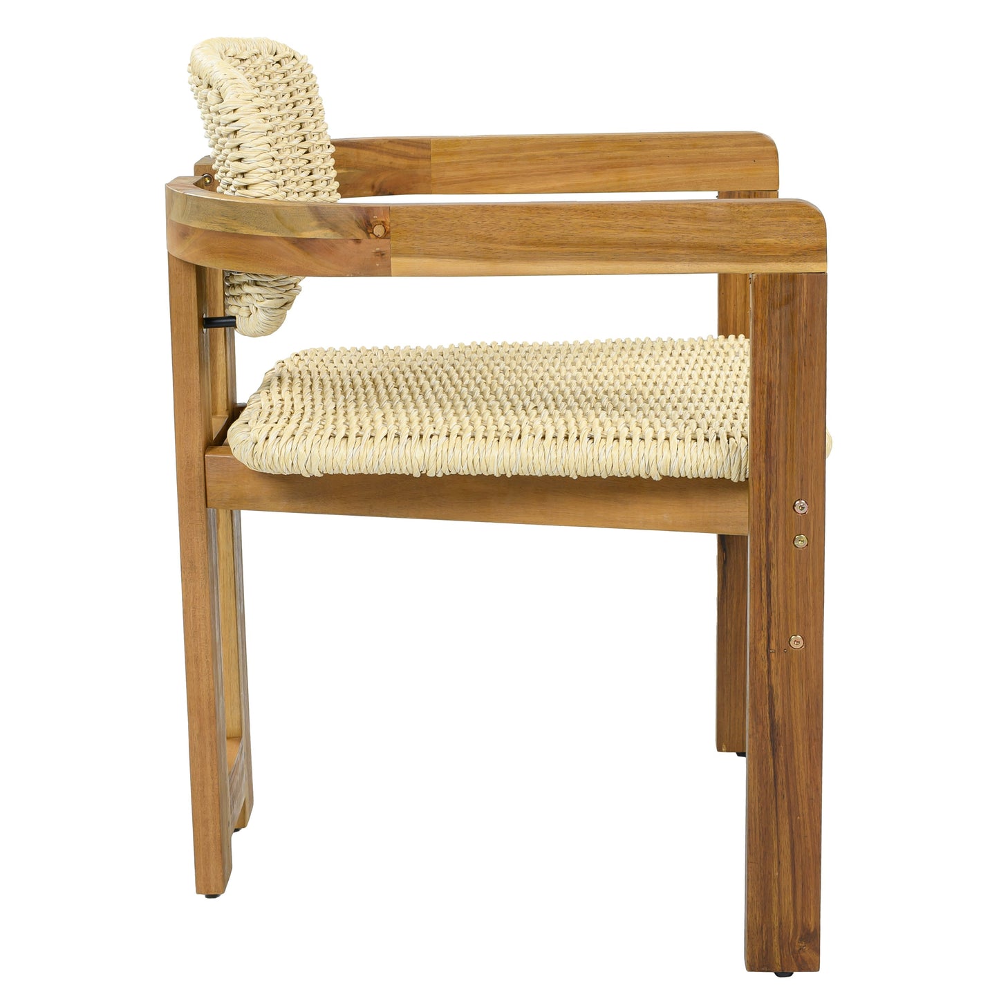 Outdoor Woven Rattan Chair Set Two Accent Chairs