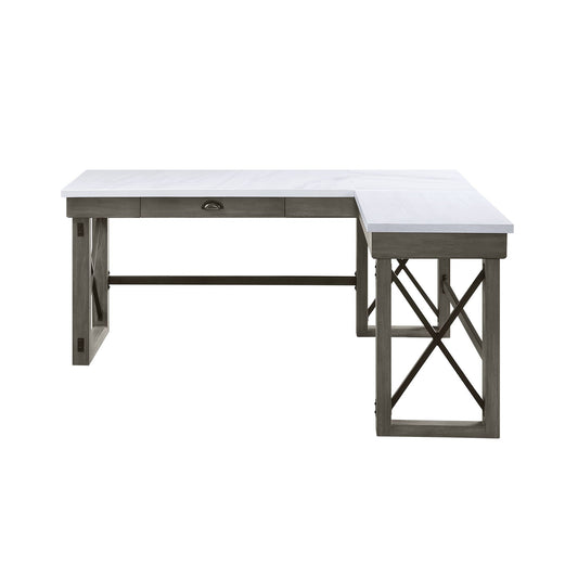 Talmar Marble Top Weathered Writing Desk With Lift Top