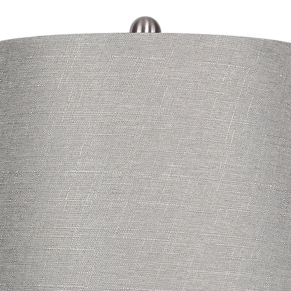 Ashland 27" Contemporary Metal Table Lamp Set in Brushed Nickel
