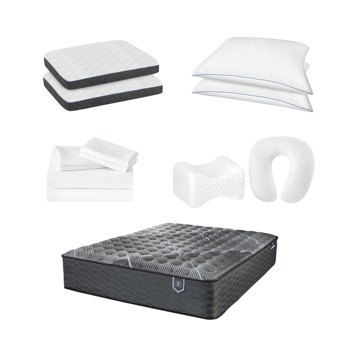 Restonic ComfortCare Plush King Size Mattress with Premium Comfort Bedding Pack