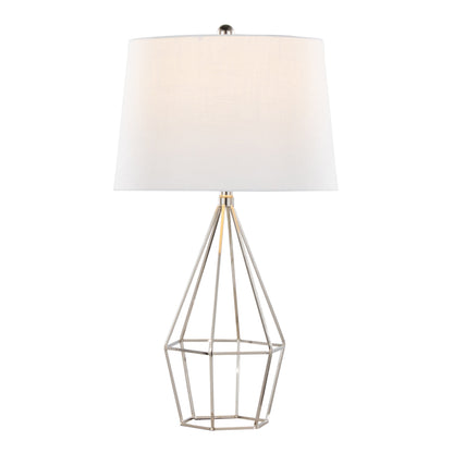 Diana 29" Contemporary Metal Table Lamp Set in Polished Nickel