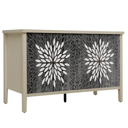 Sideboard Buffet Cabinet with 4 Doors and Adjustable Shelves