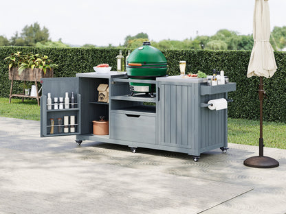 K&K 66.5" Outdoor Kitchen Island for Big Green Egg Grills