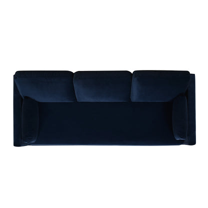 Knox 84' Modern Farmhouse Sofa, Dark Navy Blue Performance Velvet