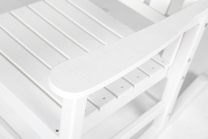 Oversized Rocking Chair with Wood-Texture Outdoor Design