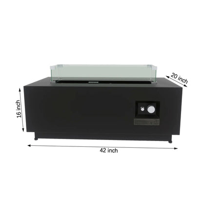 Modern Steel Outdoor Fire Pit Table with Lid