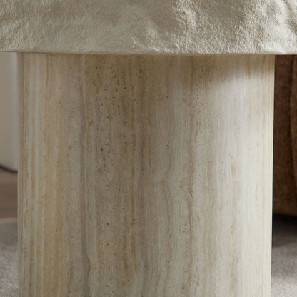 23.82 Inch Faux Mars Textural Patterns Coffee Table
