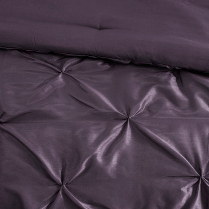 7 Piece Tufted Comforter Set Plum Full