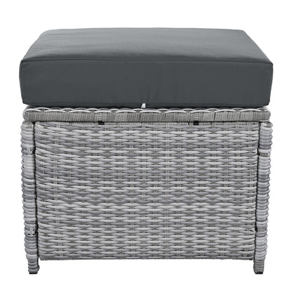 Outdoor Furniture Set Patio Rattan with Recliners and Tables