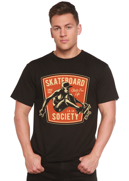 Skateboard Society Men's Bamboo Viscose/Organic Cotton Short Sleeve Graphic T-Shirt