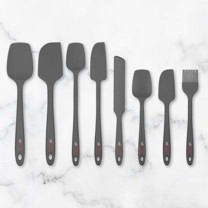 3 Piece Silicone Spatula Set - Red