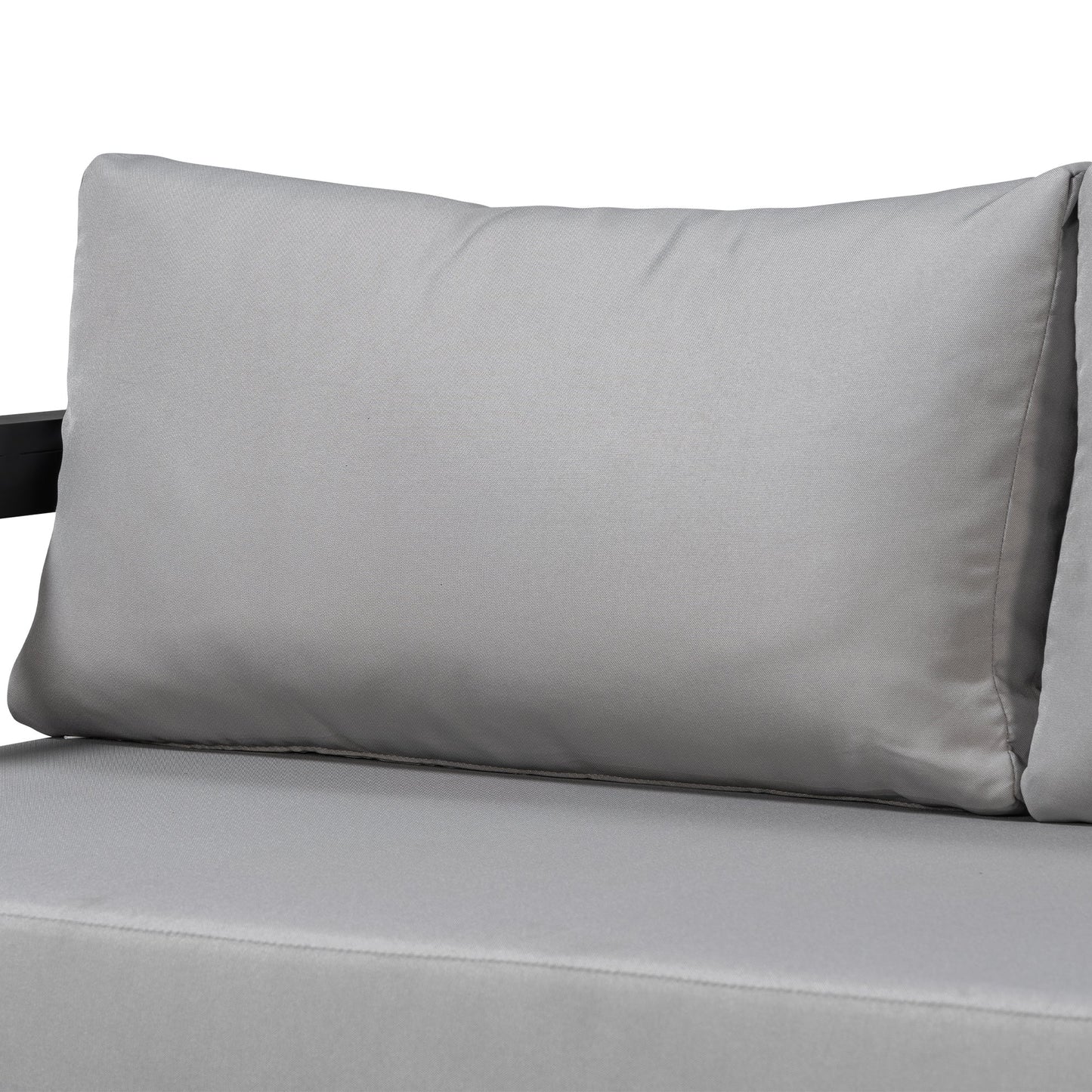 U_style Outdoor L-Shaped Sofa with Iron Frame and Ultra-Thick Cushions