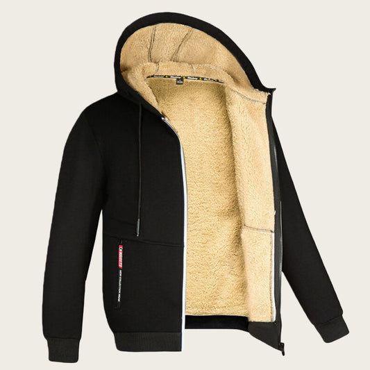Lamb Fleece Thickened Sports Casual Thickened Hooded Jacket