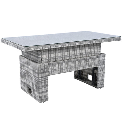 Outdoor Furniture Set Patio Rattan with Recliners and Tables